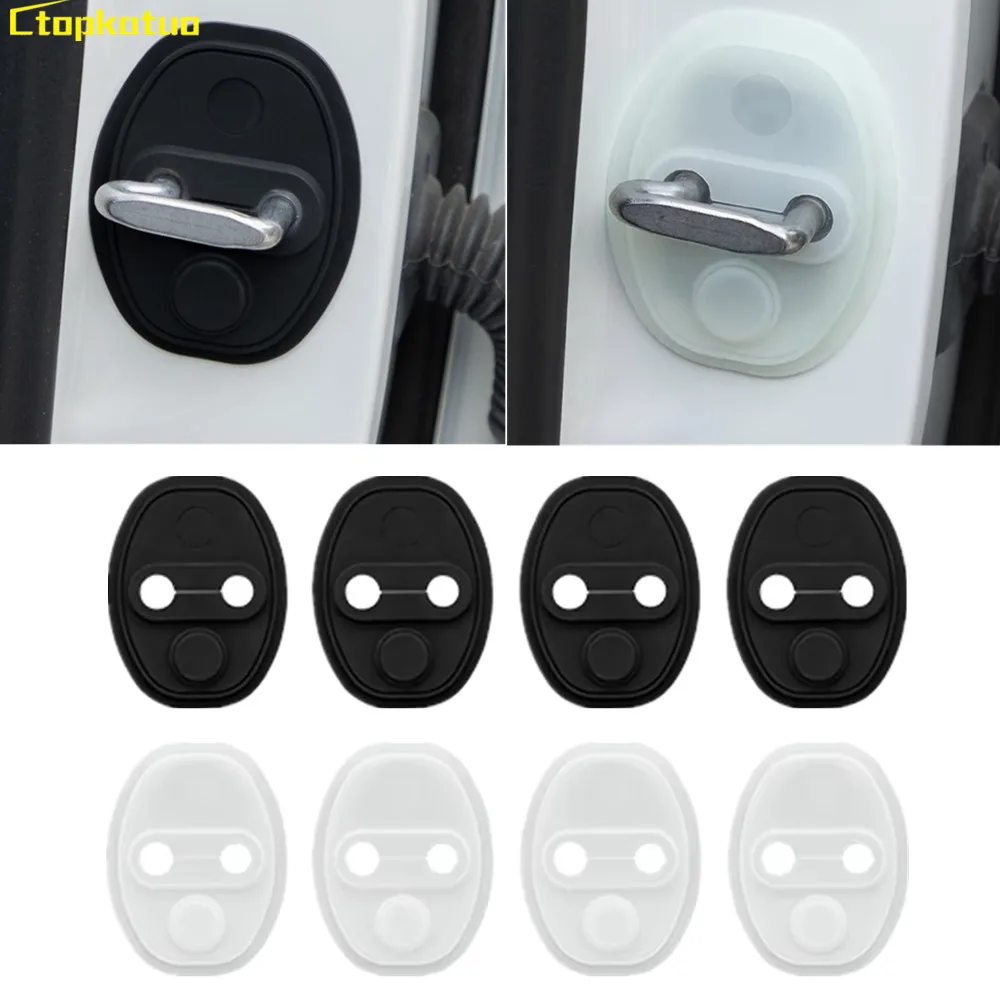 

4PCS Silicone Car Door Shockproof Mute Protector Scratch-Resist Universal Car Door Lock Anti-collision Pad Accessories