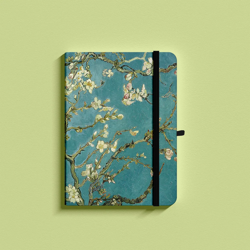 Imagem -02 - Vincent Van Gogh Bala Pontilhado Diário b6 160gsm Flor Amêndoa Árvore Capa Dura Notebook