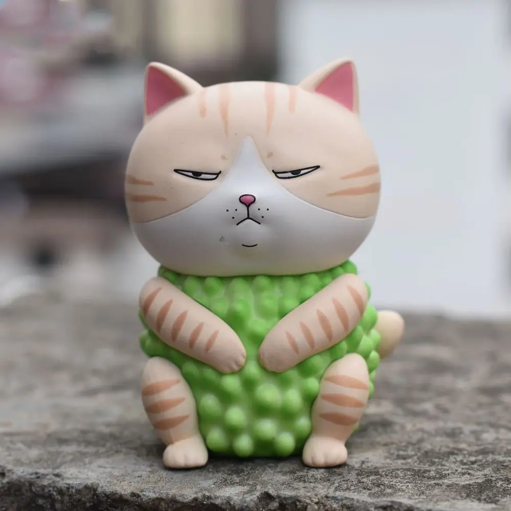 Model Toys Fruit Cat Doll Watermelon Strawberry Cat Figure Toy Animals Model Kawaii Cute Cat Ornaments Room Office