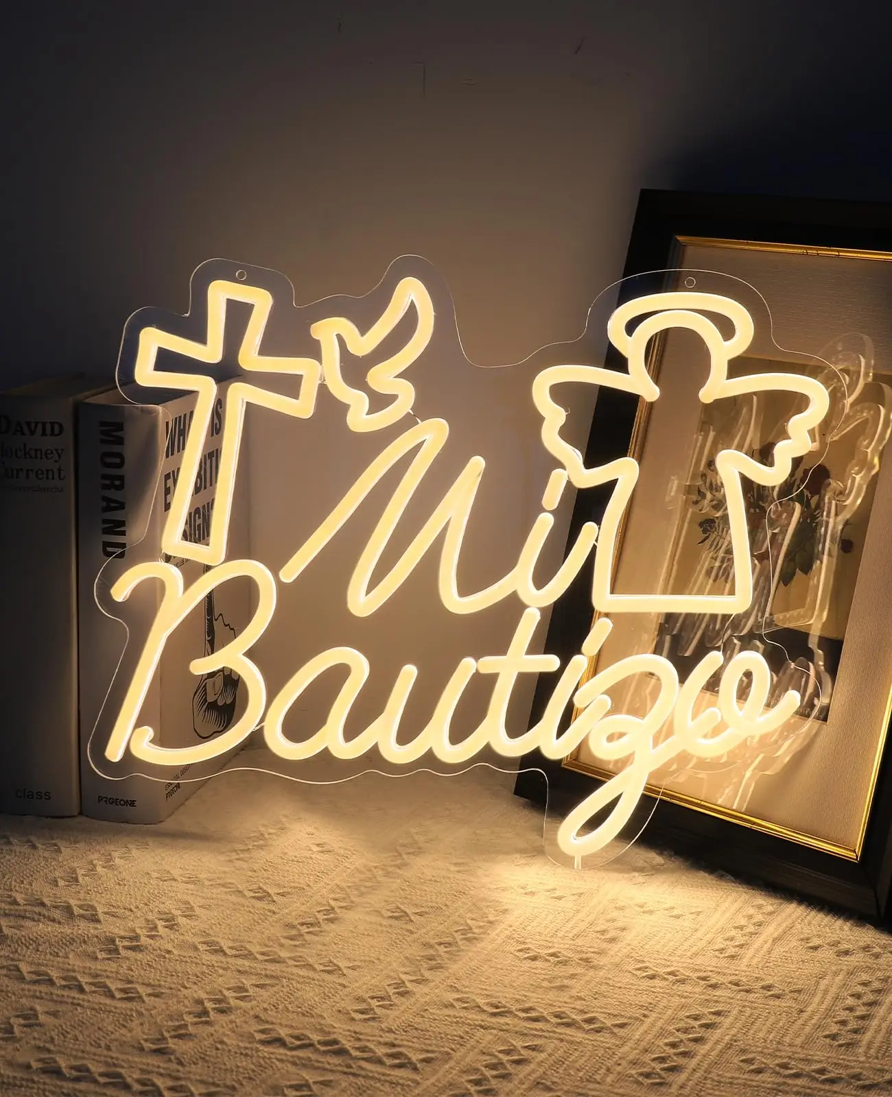 

Mi Bautizo Neon Sign Spanish Baptism Decor Led Light for Baby Shower Godparent Gift Nursery Room Decor Niño Niña First Birthday