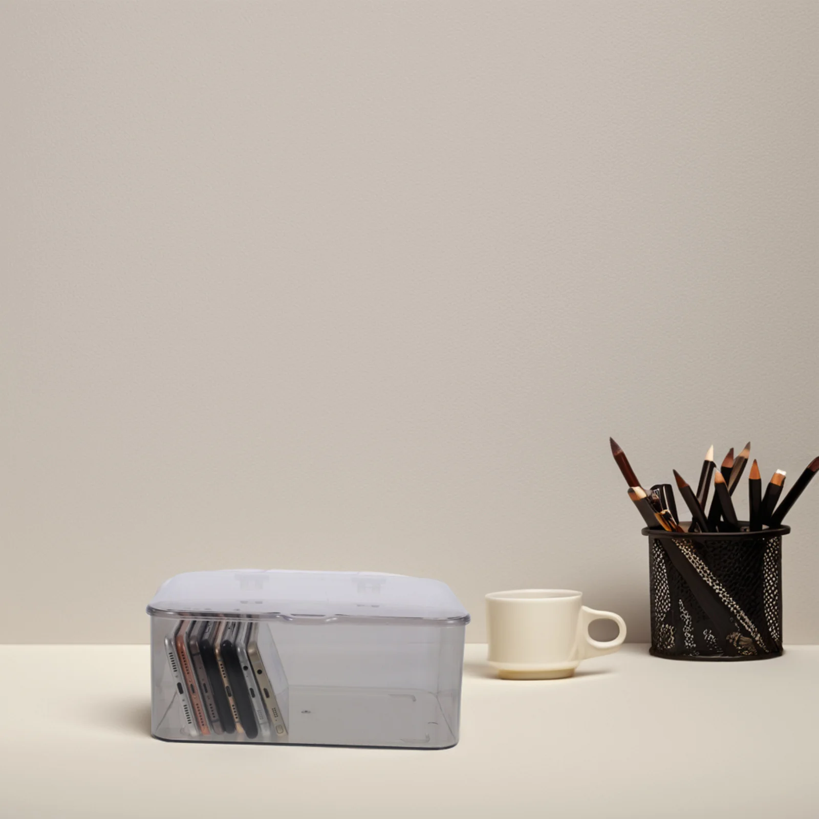 

HONMEET PP Material Storage Containers Desktop Organizer Box for Office Stationery Craft Beads Small Plastic Bins Desk Supplies