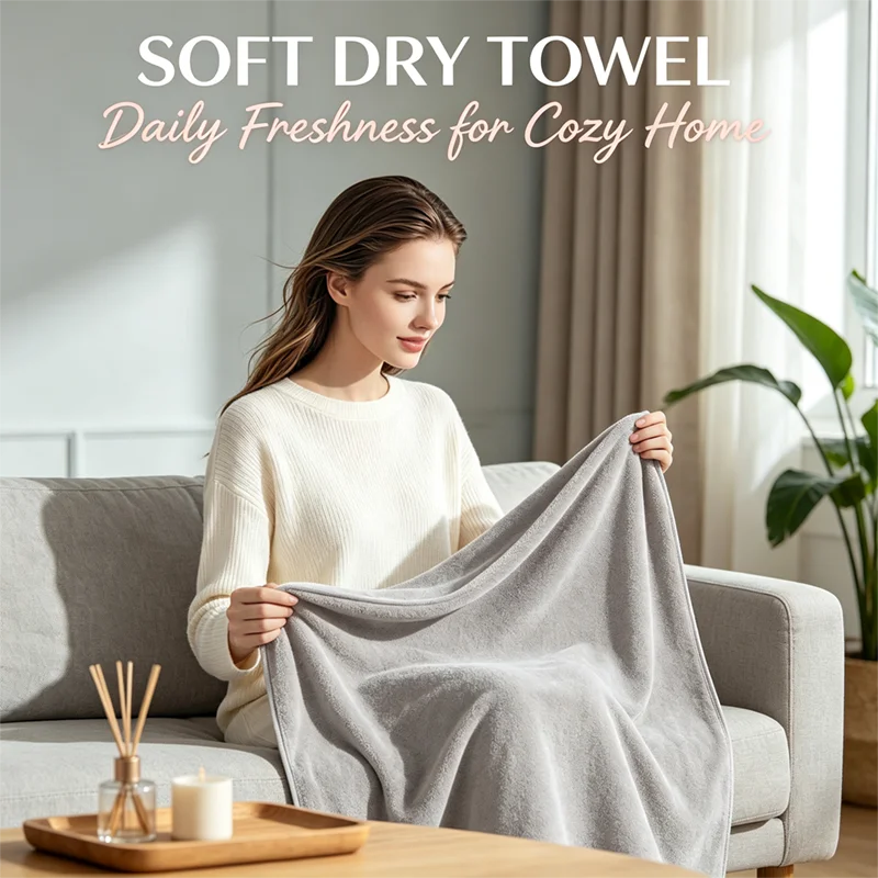Home Towel Quick-Drying Absorbent Gym Sweat Towel Running Badminton Basketball Portable Beach Towel Bath Towel Keep Warm