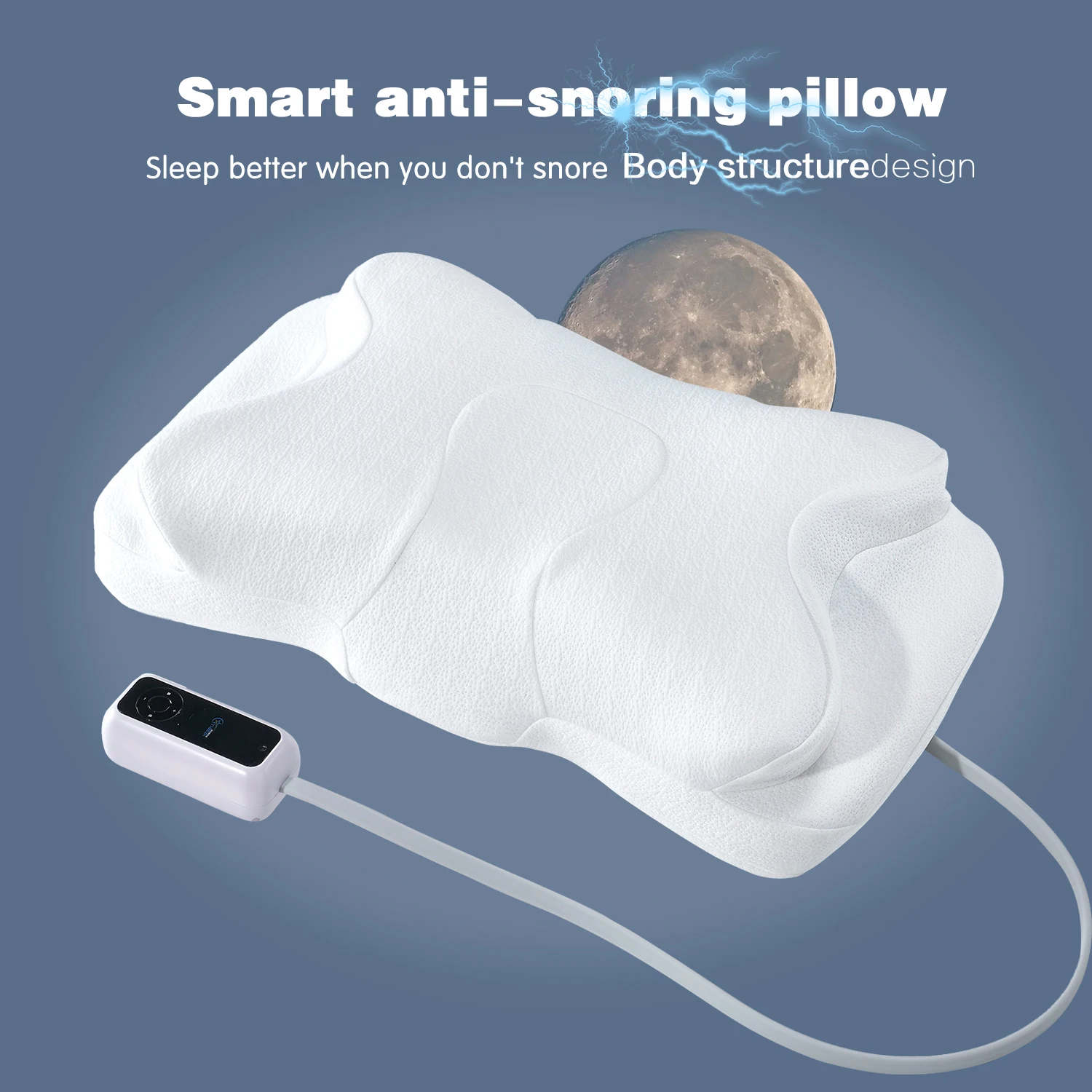 Saien وظيفة كهربائية جديدة مكافحة الشخير جهاز السرير الوسائد رغوة الذاكرة مكافحة الشخير وسادة الرقبة الحد من الضوضاء #2