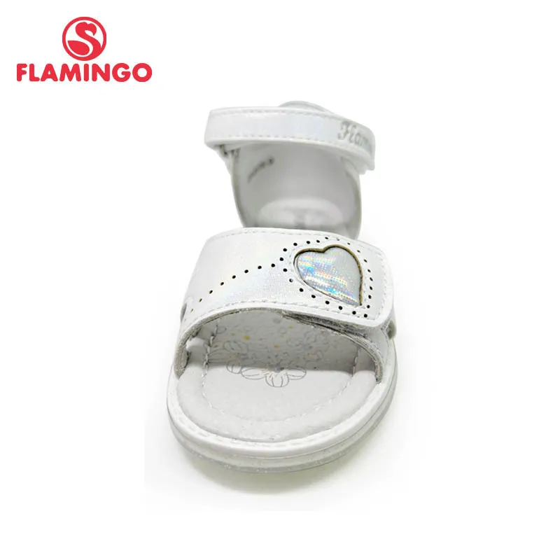 FLAMINGO Summer kinder sandalen Hook& Loop Flat Arched Design Chlid Casual Princess Shoes Size 26-31 For Girls 221S-Z6-2763