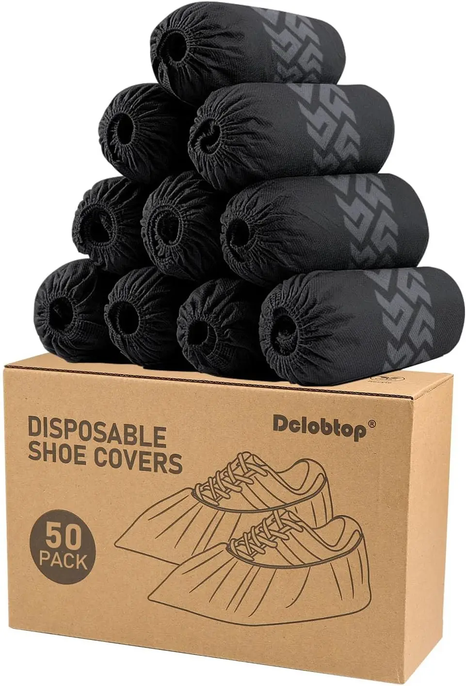 

Shoe Covers Disposable Non-Slip - Black Shoe Covers for Indoors,50Pcs Booties for Shoe cover,Fits Up To 11 US Men and 13 US Wome
