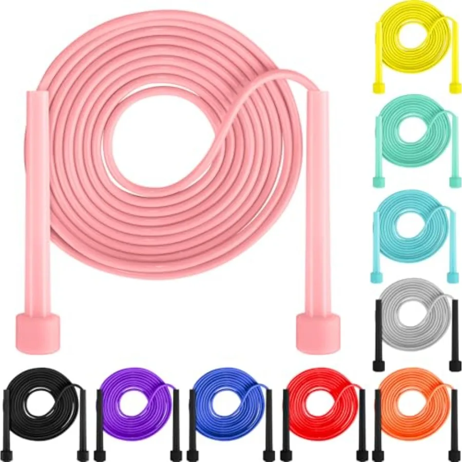 

PVC Skipping Rope Adjustable Jump Rope for Multicolor Jump Rope Bulk with Plastic Handles Lightweight for Outdoor Fitness Exerc