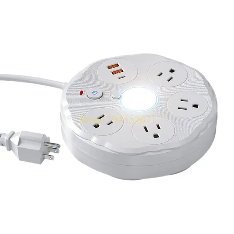 Best Seller Adjustable LED Desk Light Night Lamp With 3 Color Temperatures And 4AC Outlet