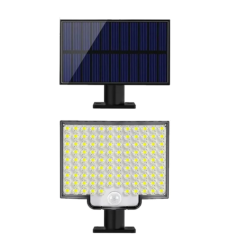 

106LEDs Solar Motion Sensor Light Black Wall Mount Outdoor Deck Flood Spot Garden Courtyard Lighting Solar Powered