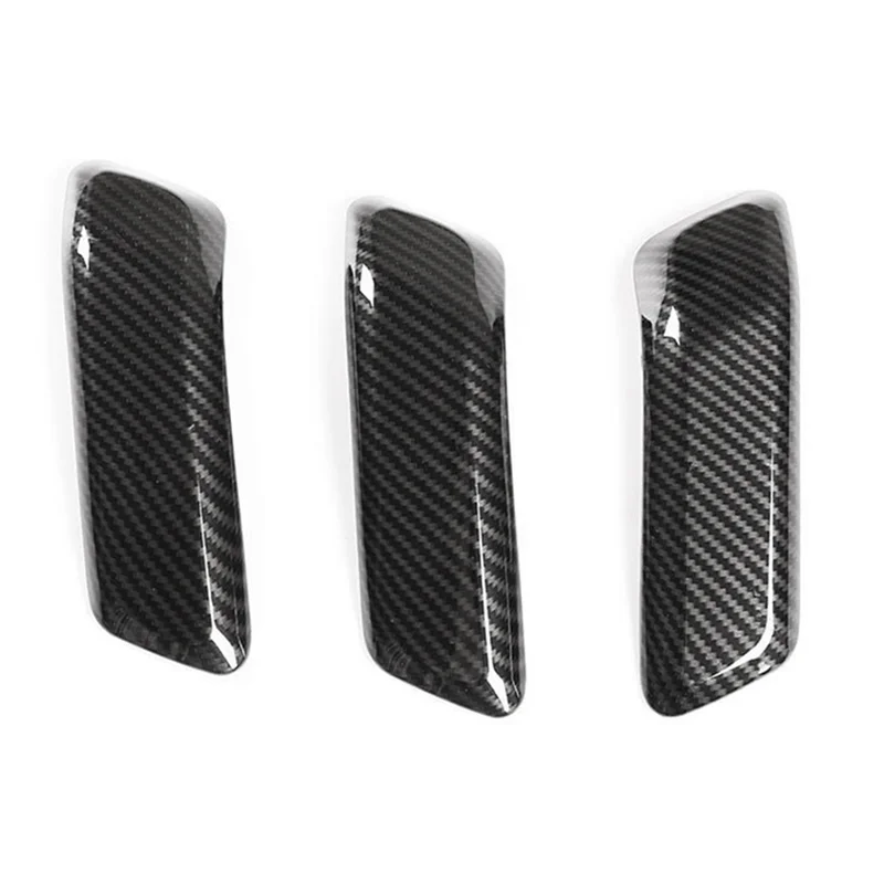 3Pcs Car Inner Door Handle Cover Trim Sticker for Land Rover Defender 110 2020-2023 Interior Pull High-Version Carbon