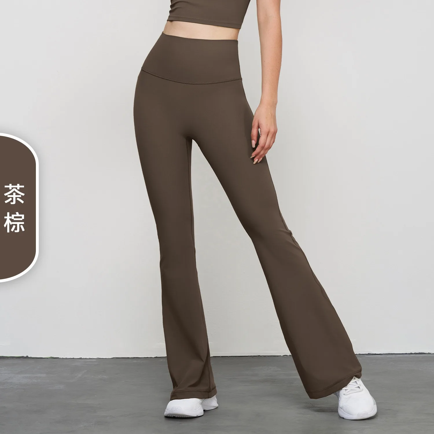 DAILOU-Pantalon de yoga à jambes larges pour l'extérieur, pantalon de fitness amincissant, pantalon de sport évasé, haut audio, levage de la hanche, micro, décontracté