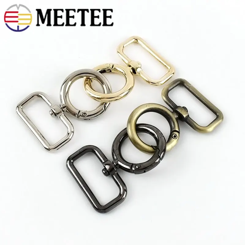 5/10Pcs 12-38mm Metal Buckle Swivel Snap Clip Clasp Dog Collar Keychain Bag Strap O Ring Connector Hook DIY Hardware Accessories