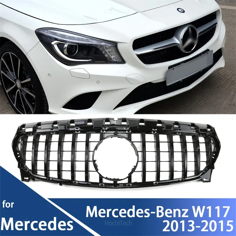 Car Style Black Front Kidney Double Slat Grill Grille for Mercedes Benz CLA-Class W117 C117 X117 CLA180 CLA200 CLA250 2013-2015