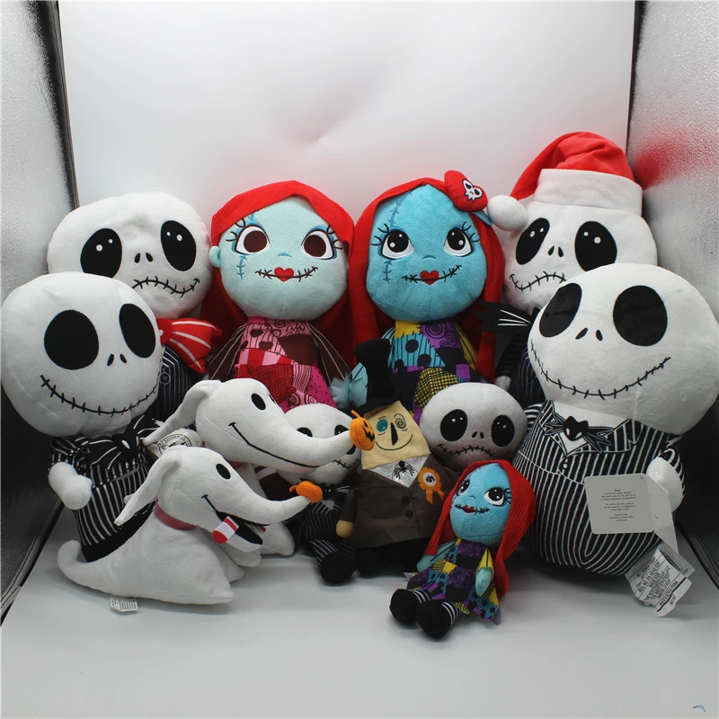 1piece Tim Burton’s Nightmare Before Christmas Sally and jack Plush Toys Zero dog Stuffed Toys Halloween Gifts Valentines Gift