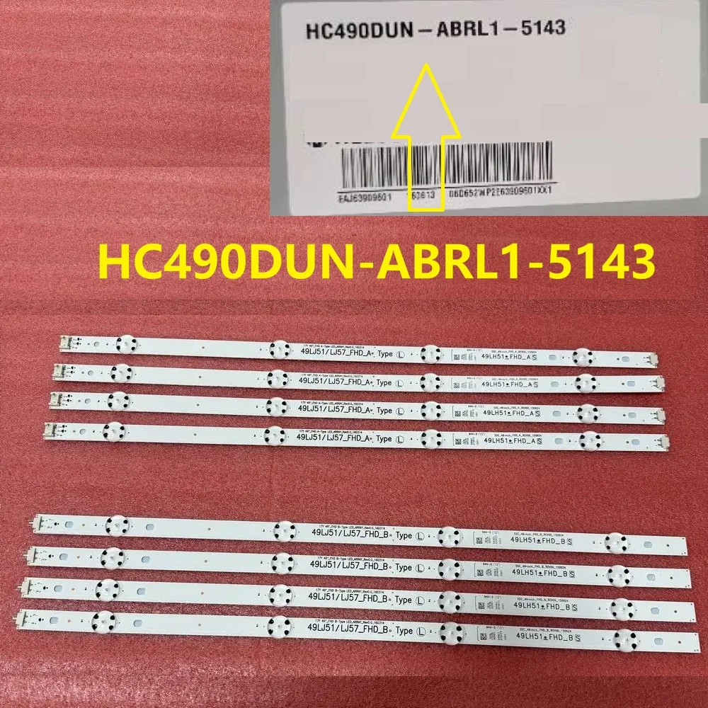 LED Backlight Strip for TV 49LH590V 49LH510V 49LJ510M 49LH5100 49LH570 49LH570A 49UM6950 49LH51_FHD_A/B HC490DUN-ABRL1-5143
