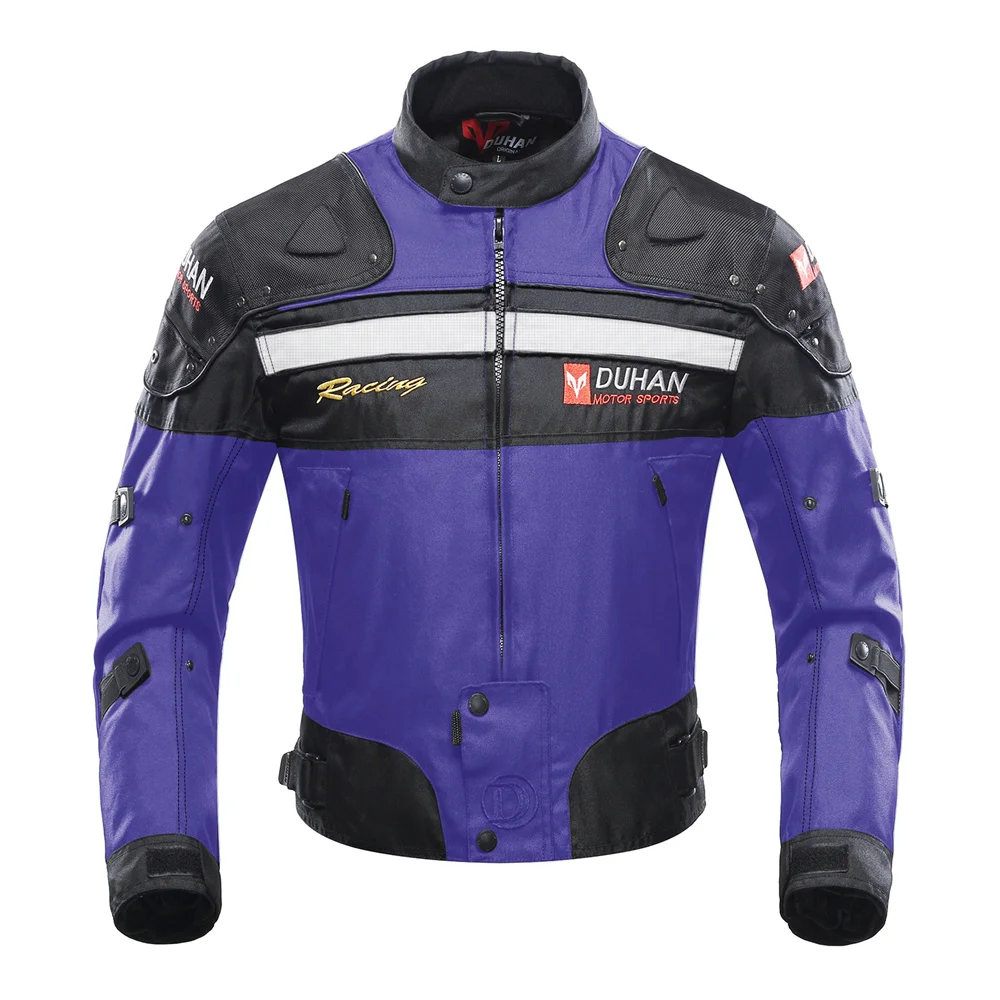 DUHAN Zwarte Motorjas Motorbroek Heren Motocross Racing Jas Body Armor Met Moto Protector Moto Kleding
