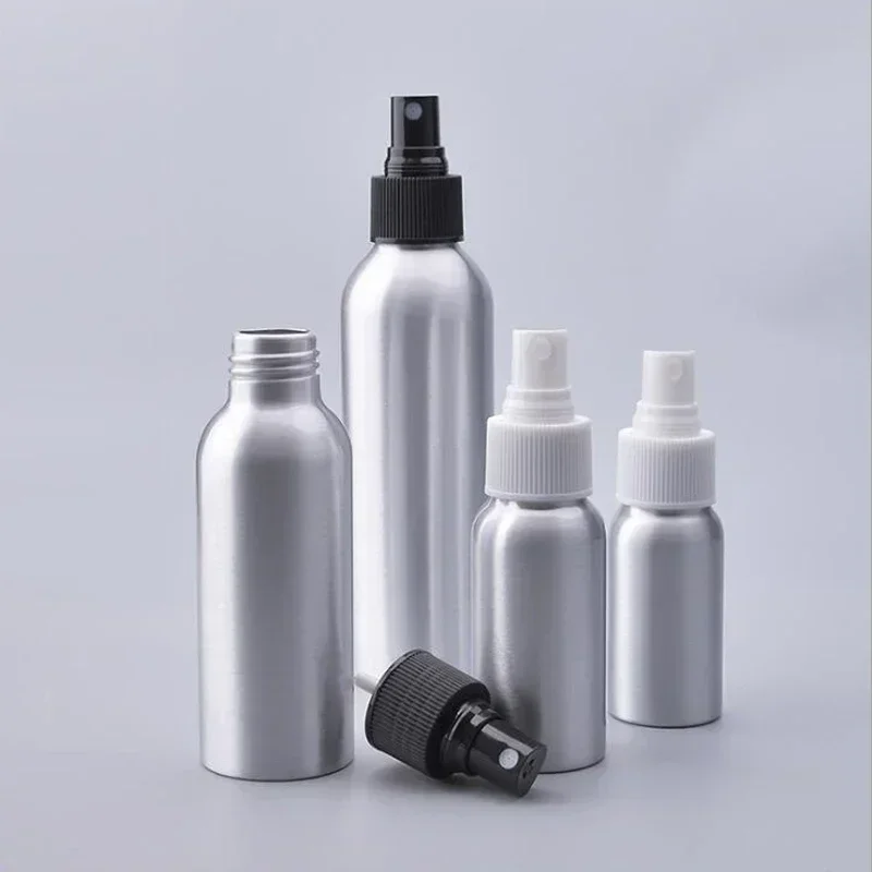 30/50/100/120/150/250ml Aluminum Spray Bottle Refillable Bottles Perfume Empty Container Travel Cosmetic Sprayer Atomizer Silver
