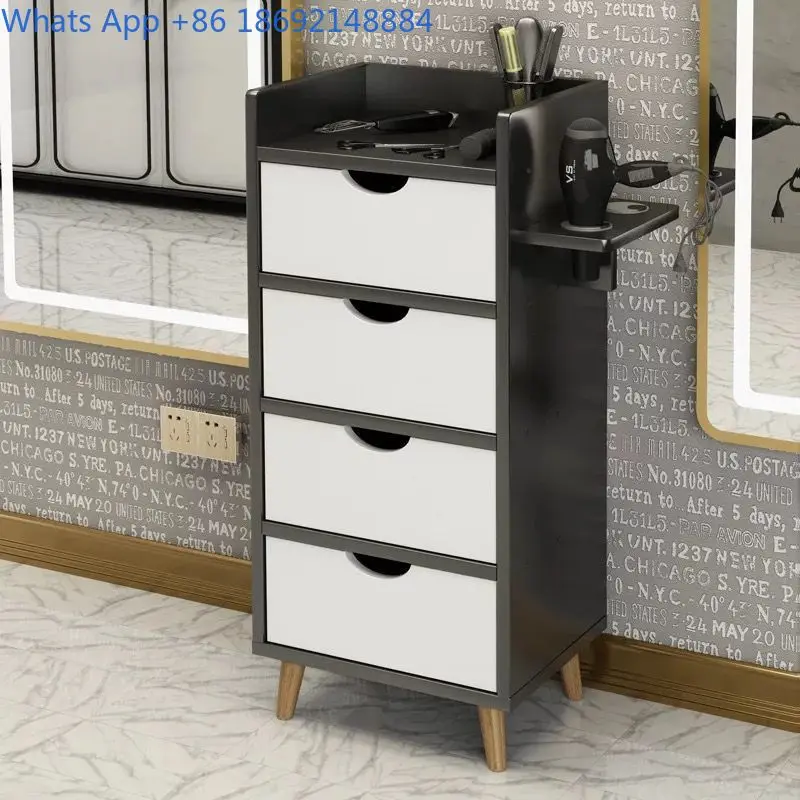 

Lockable Hairdressing Tool Cabinet Salon Hairdressing Shop Tool Cart Drawer Mirror Cabinet Haircut Cabinet