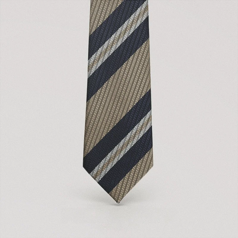 full-monty-texture-texture-light-camel-blue-white-stripes-handmade-tie-men's-business-suit-shirt-accessories-arrow-type-tie