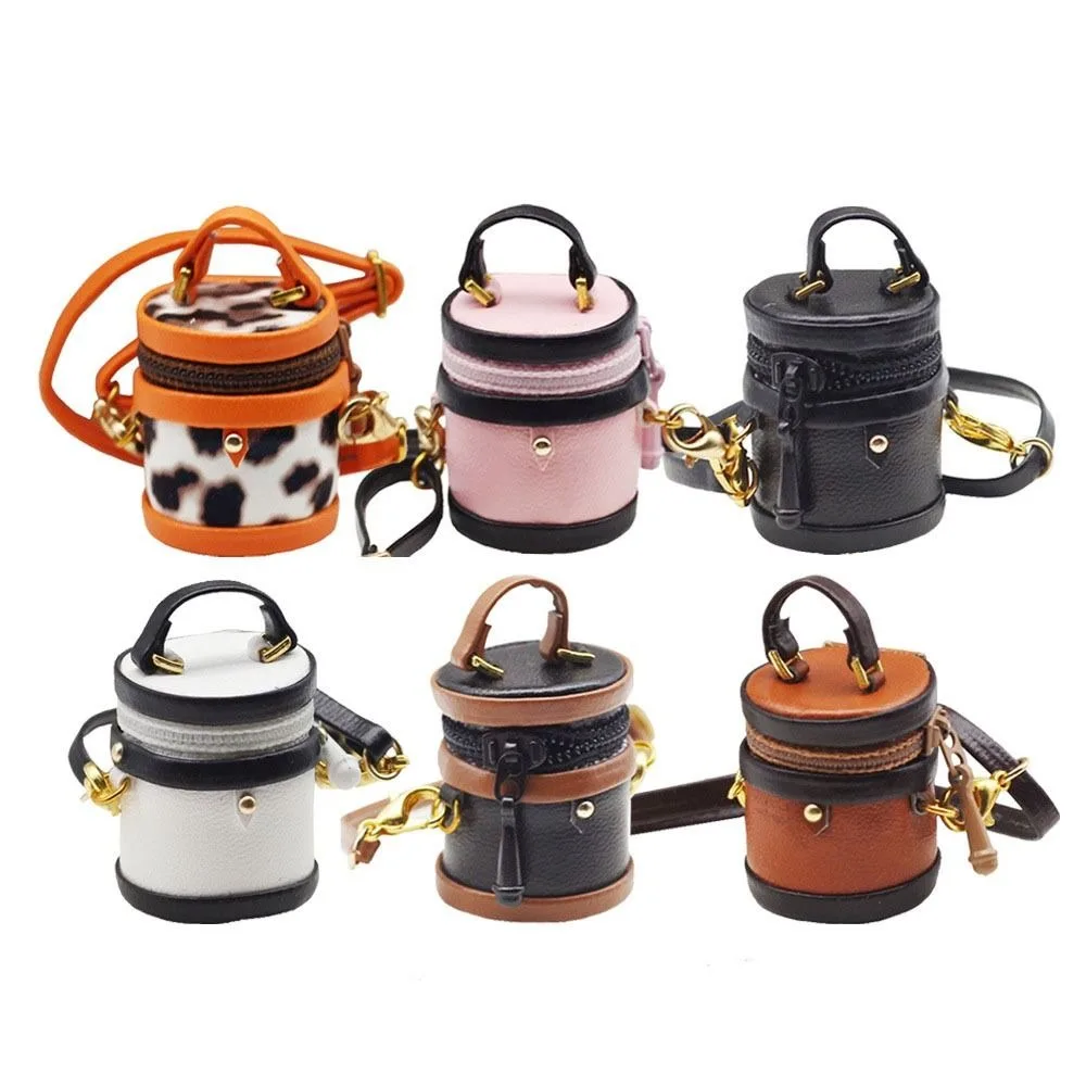 PU Leather Labubu Handbag 6 Colors Adjustable Bucket Bag 2.2cm DIY Doll crossbody bag