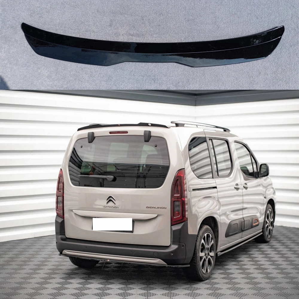 Rear Roof Lip Spoiler For CITROEN BERLINGO MK3 ABS Plastic Gloss Black Car Tail Wing Universal Spoiler Wing