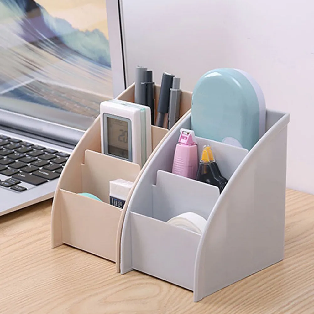 3Pcs Trapezoidal Multi-Grid Desktop Organizer Storage Box for Cosmetics Stationery Jewelry Data Cables Sundries Compartment Pen