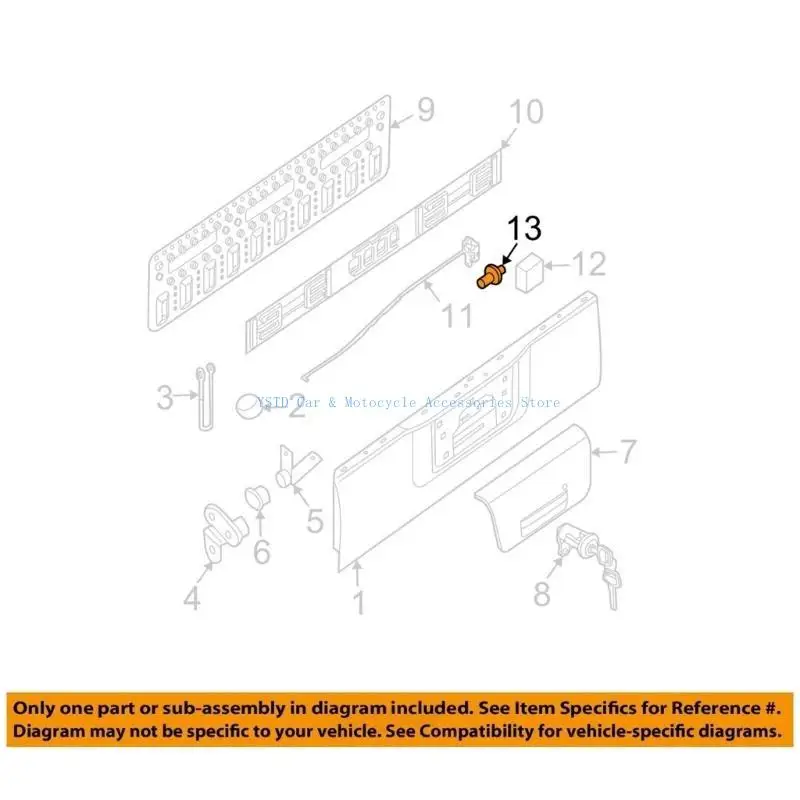 L5BC قفل الباب الخلفي الخلفي قفل المضربين دبوس للحدود مانعة لتسرب الماء 90570ZP50A #5