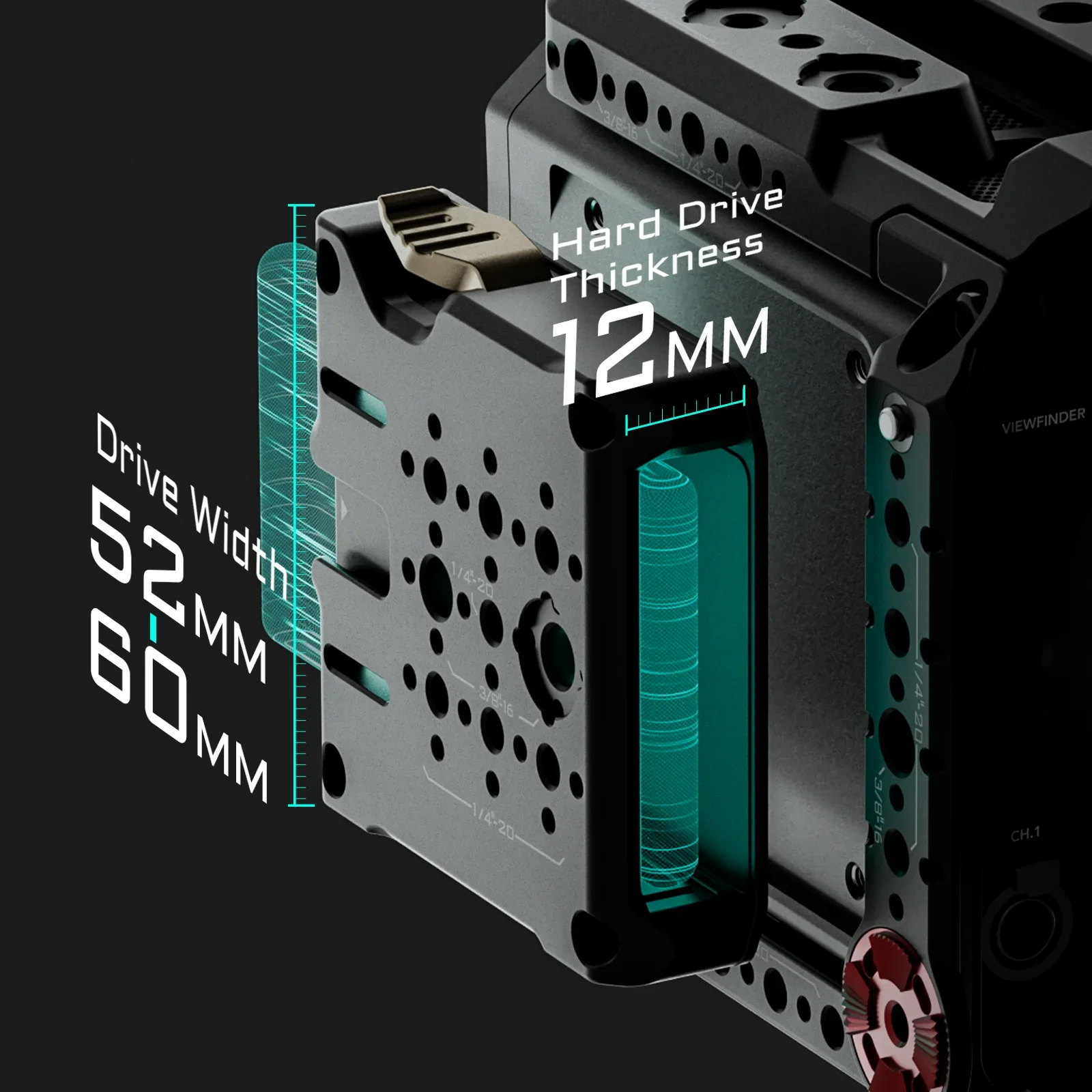 قفص كاميرا TILTA لـ Blackmagic PYXIS 6K ES-T21-A طقم قاعدة مع مقبض علوي Xeno الناتو أري روزيت حذاء بارد 1/4 "-20 3/8"-16