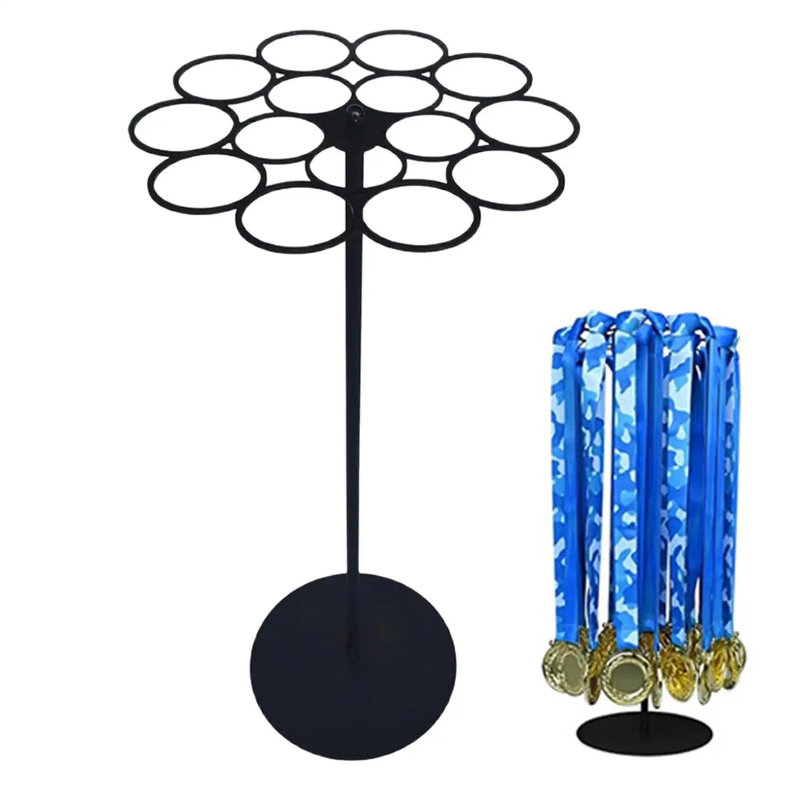 award-shelf-heavy-duty-360-degree-rotating-no-drilling-rack-holds-45-sports-award-hanger-display-for-running-challenge-runners
