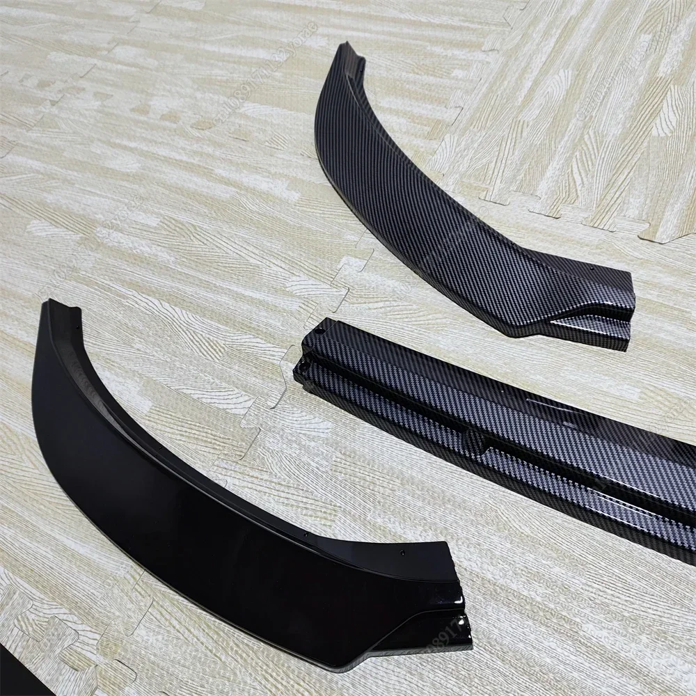 For Seat Ibiza MK5 Standard/FR 2017-2026+ Car Front Bumper Lip Lower Diffuser Splitter Canard Spoiler Body Kit Tuning ABS Black