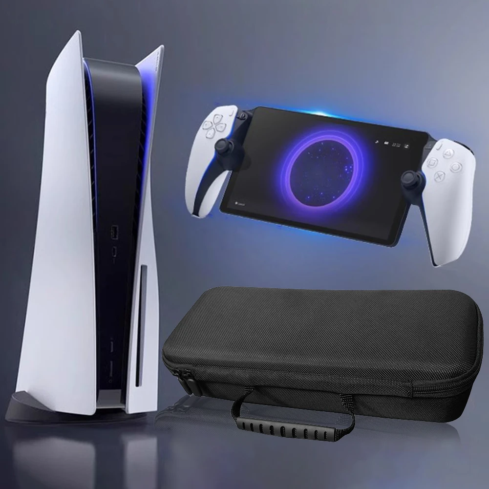 

Сумка-чехол из ЭВА, противоударная, портативная, защитная, с защитой от падений, дорожный чехол для хранения с сетчатым карманом для консоли PS5 Portal