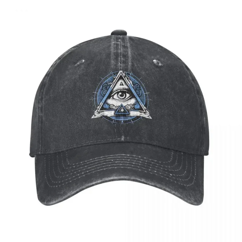 Devil's Eye Baseball Cap Fashion Logo Running Cheap Washed Hip Hop Hats Couple Fitted Logo Washed Baseball Caps