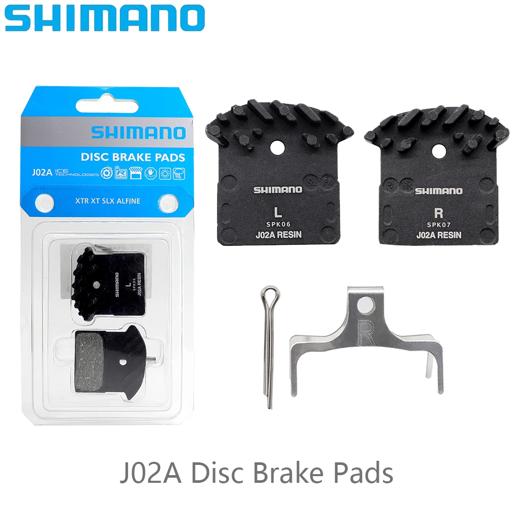 SHIMANO J02A Disc Brake Pads MTB Bike Resin Brake For Deore SLX XT XTR M7100 M8100 M9020 Original Bicycle Parts