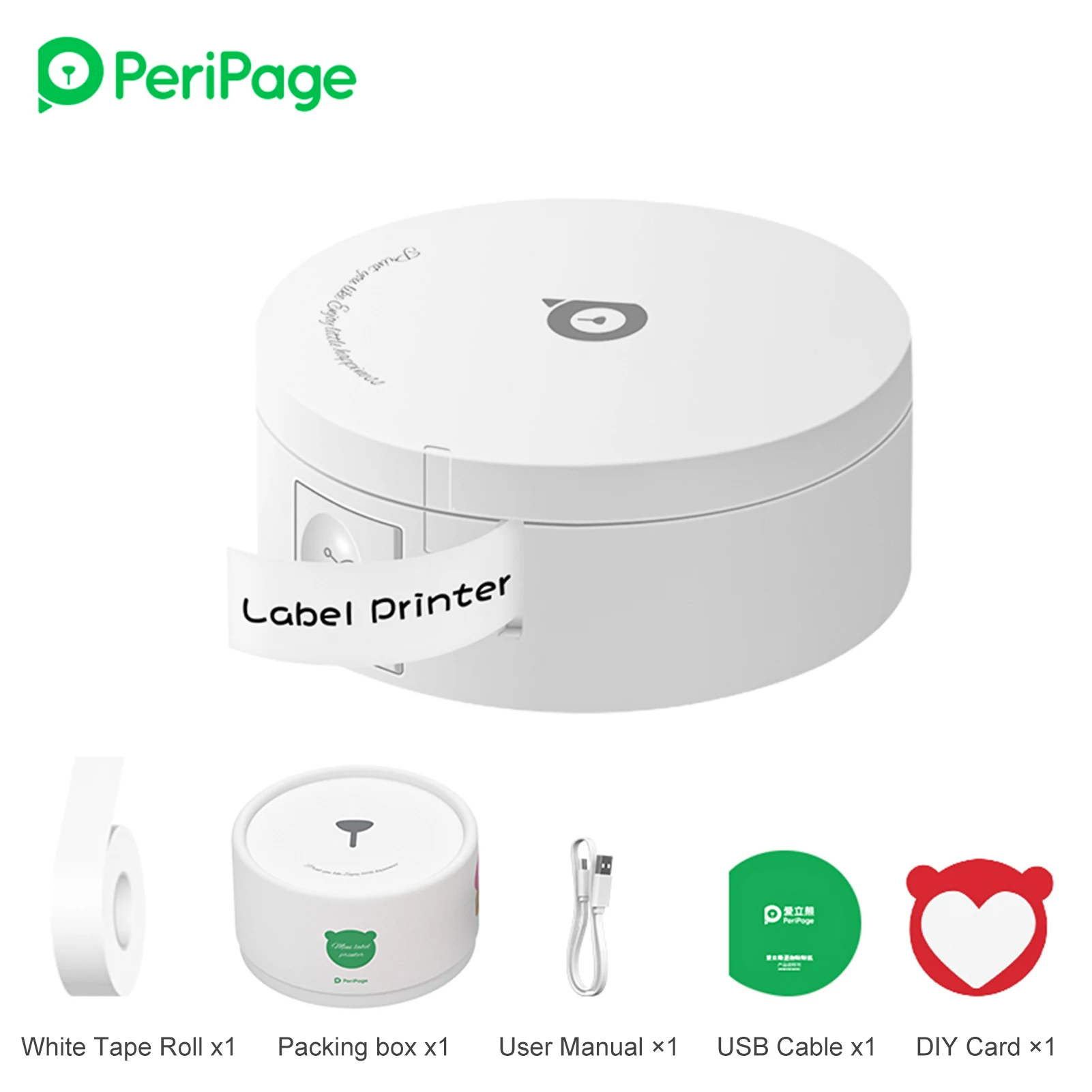 L1 Plus Label Maker Mini  Thermal Printer  BT Connect Prince  DIY Date Journal Study Sticker Labeling Machine with 1 Tape Roll