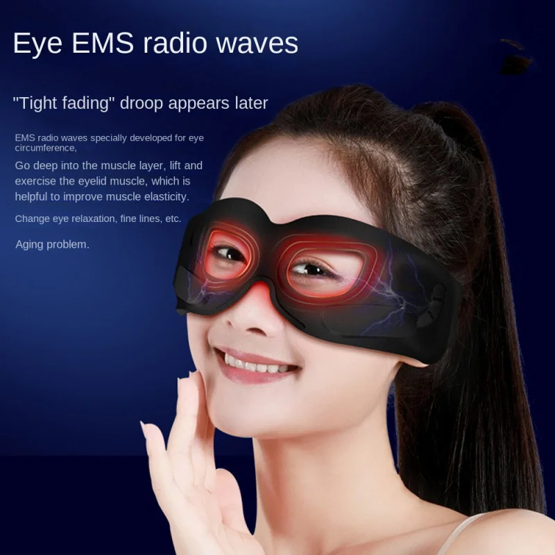 Beauty Wearable Eye Massager Masked Dark Circle Eye Care  Heated Silicone Mask Device