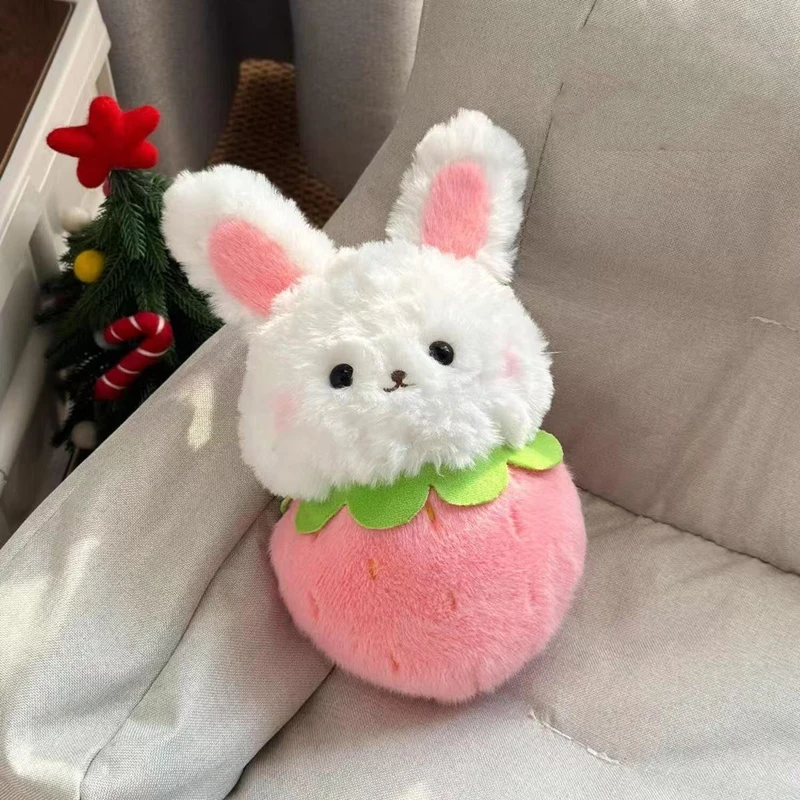 Kawaii Strawberry Rabbit Carrot Sheep Plush Doll Soft Stuffed Children's Bed Room Decoration Accessories