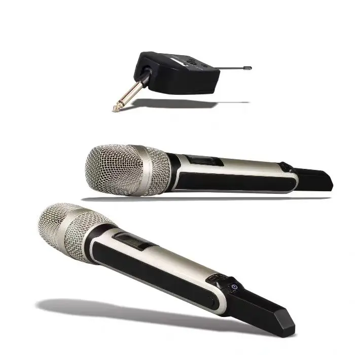 Professional Dynamic-Driven Condenser Microphone Universal Wireless Portable for Outdoor Karaoke Live Streaming One-to-Two