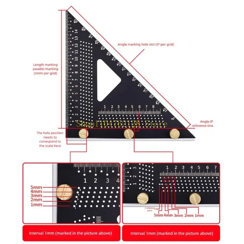 90 Degree Marking Ruler Set with Pencil Aluminum Tool for Workshop Layout Work best sale