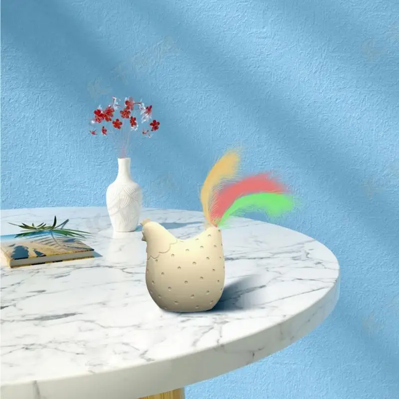 

920L Creative Hen Figurine Silicone Mold Unique Chicken Ornament Silicone Mold for Feather Customization Home Decoration