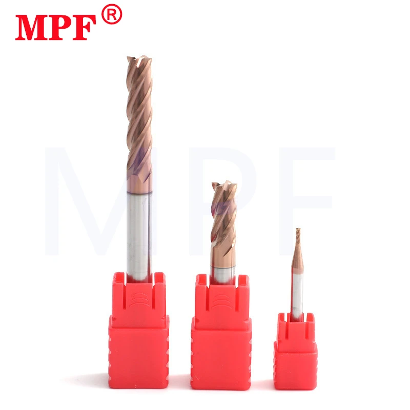 Milling Cutter Alloy Coating Tungsten Steel Tool Cnc Maching Hrc55 4 Flute Endmill Top  Milling Cutter Kit Milling Machine Tools