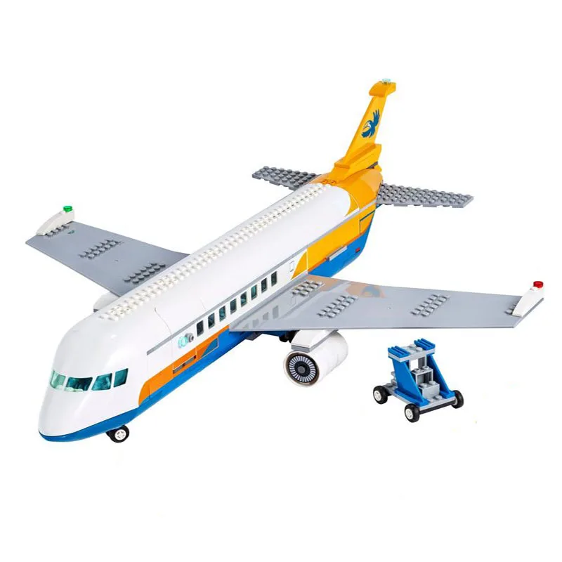 

669Pcs City Aviation Passenger Aeroplane 60262 Building Blocks DIY Passenger Airport Airbus Airplane Assemble Bricks Toy Gift