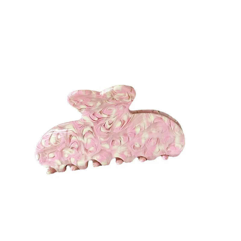 Korean Woman Large Sakura Pink Acetate Hair Claws Ladies Novelty Pink Barrettes Bathing Hairpins Headwear Girls Hair Accessories