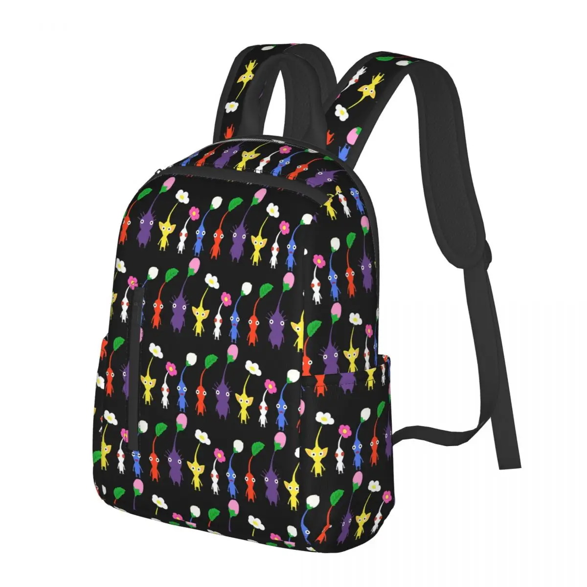 

Cute Pikmin Pattern Blue Student Backpack School Bag Hiking Travel Daypack for Men Women Bookbag Shoulder Bags