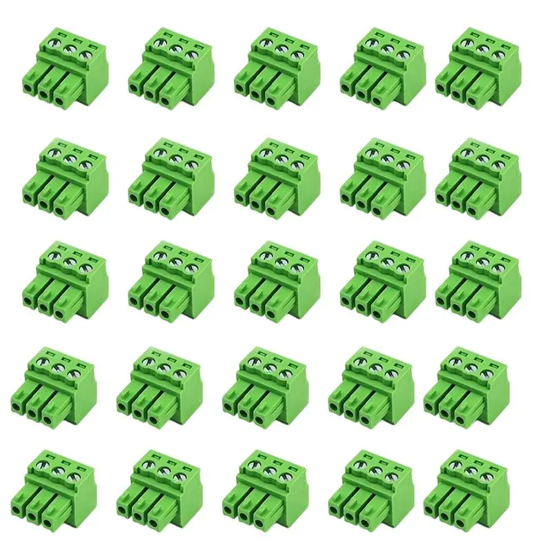 

【VALUE MONEY】Для 28-16AWG 3-контактный разъем винтовой клеммной колодки с шагом 3,81 мм, 100 шт., подключаемый