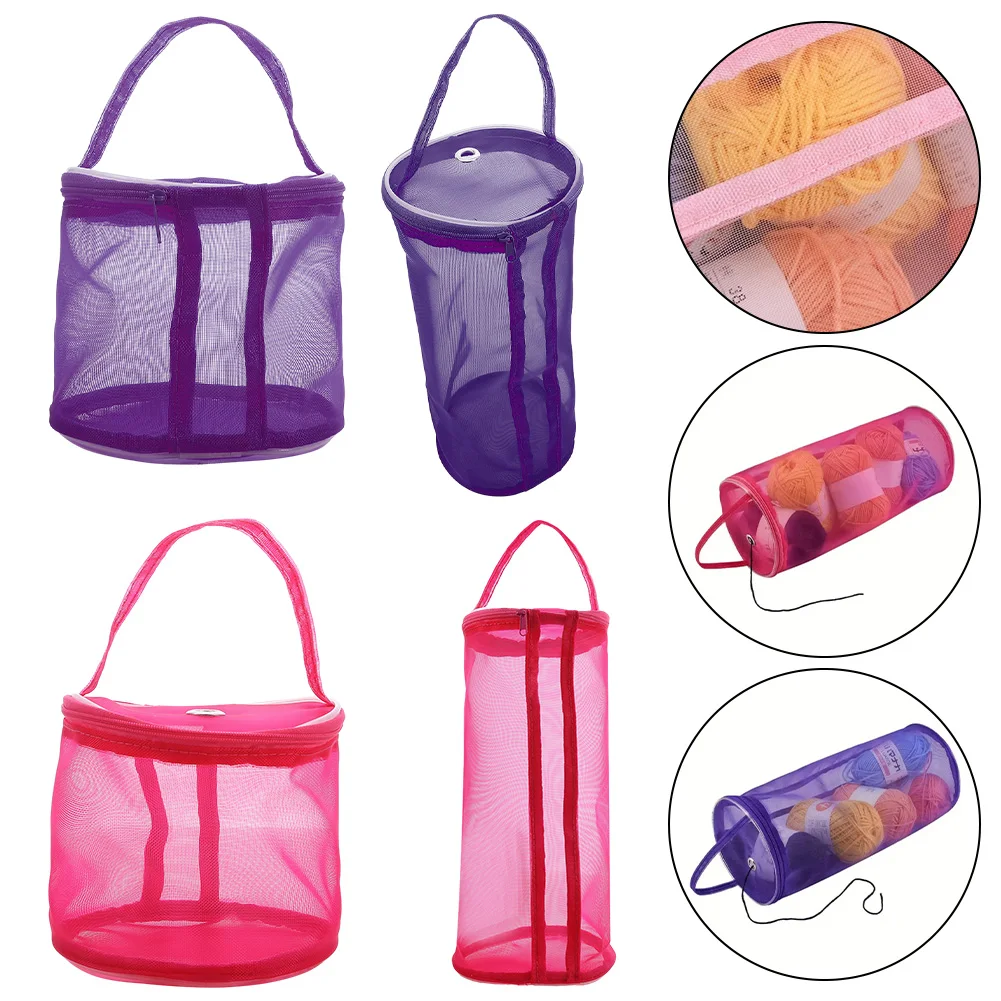 Wool Diy Hand Knitting Tool Storage Bag Spacious And Convenient Keep Your Knitting Essentials Organized Purple/Rose