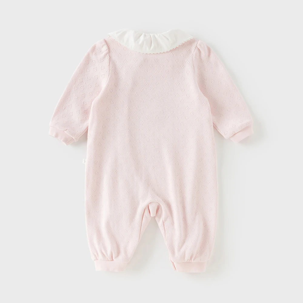 Dave Bella Girls Jumpsuit Autumn Spring Newborn Pure Cotton Romper Baby Knitted Creeper Fashion Cute Children Clothing DB1260835