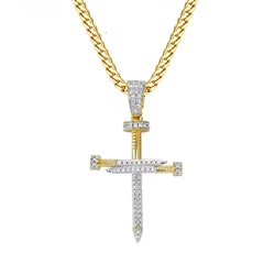 VANAXIN Fashionable Cross Pendant for Women Men Bling Cubic Zirconia Necklace Ladies Men's Jewelry Gift