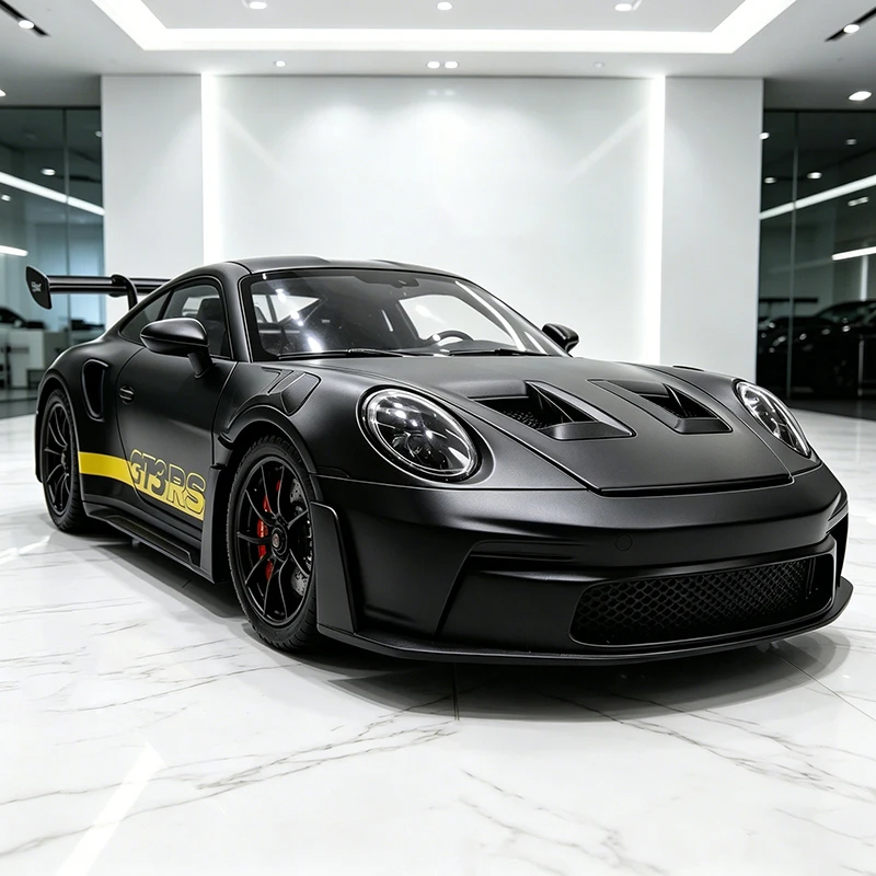 NEU 1:24 911 GT3 RS Supercar Modellauto aus Legierung, Druckguss-Metall, mit Rückziehfunktion, Sound und Licht, für Sammler