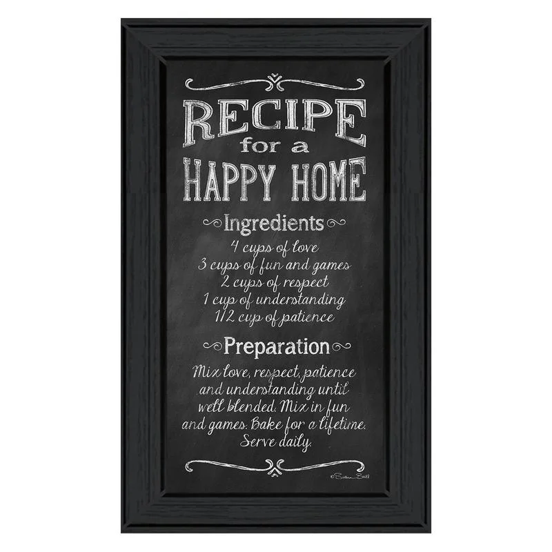 

Happy Home Decor Print Black Frame Art Ready to Hang