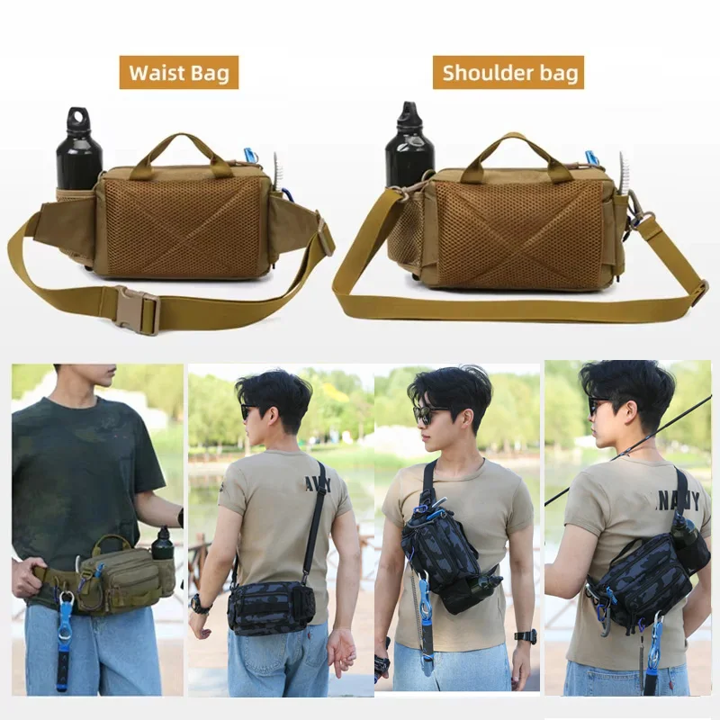 Tactical Chest Bag Camping Backpack for Men Molle Sling Shoulder Outdoor Hike Climbing Handbag Hunting Waist Fishing Fanny Pack