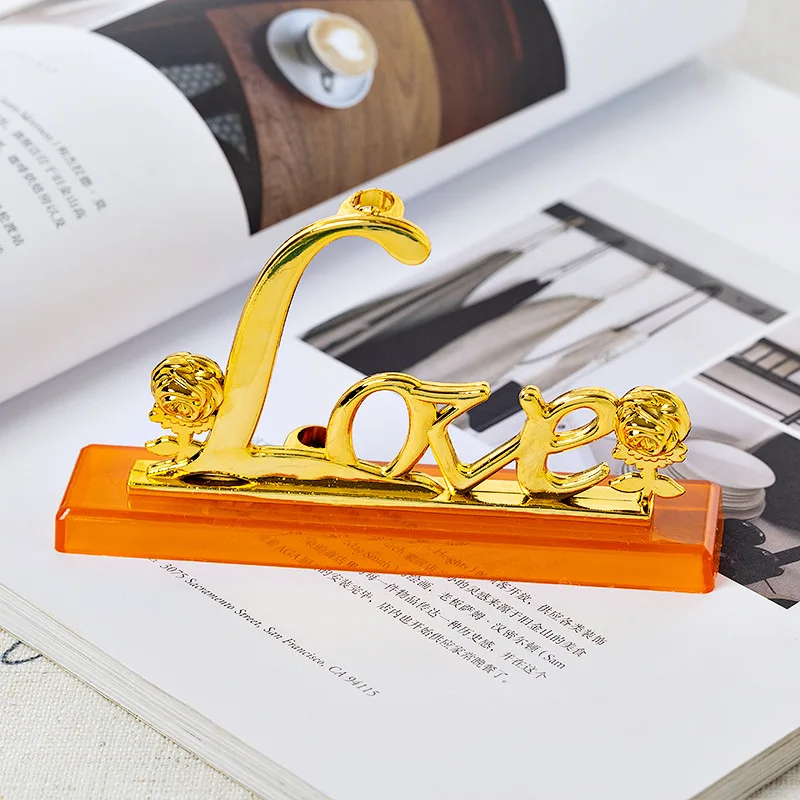 Base de Plástico LOVE para Exhibición de Rosas de Oro de 24K, Regalo para Bodas, San Valentín, Día de la Madre, Decoración de Mesa para Fiestas en Casa